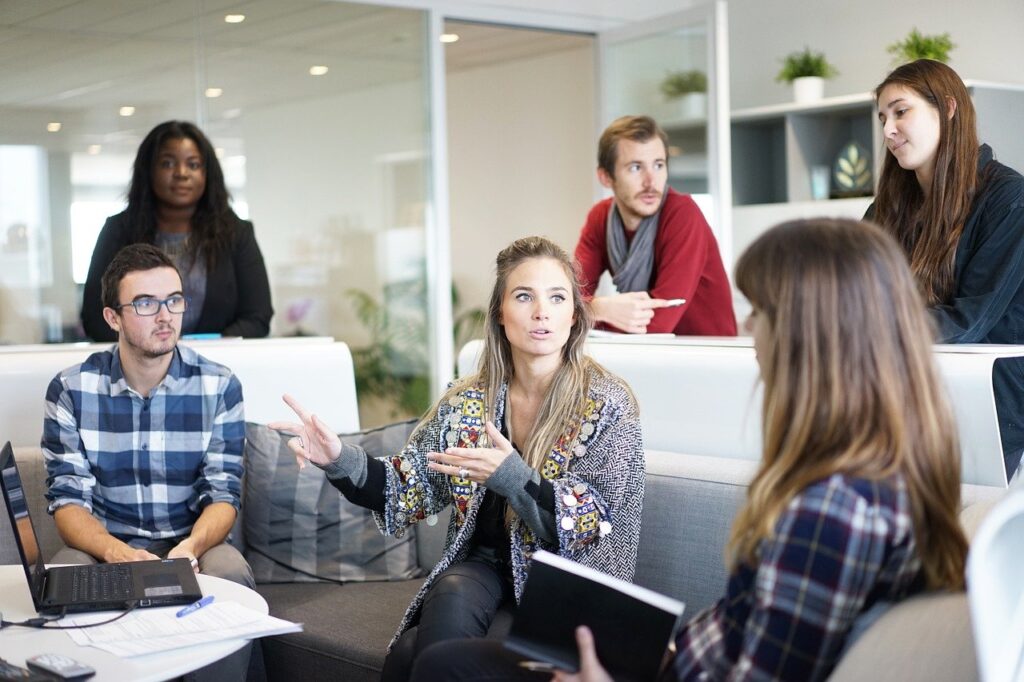 workplace, team, business meeting